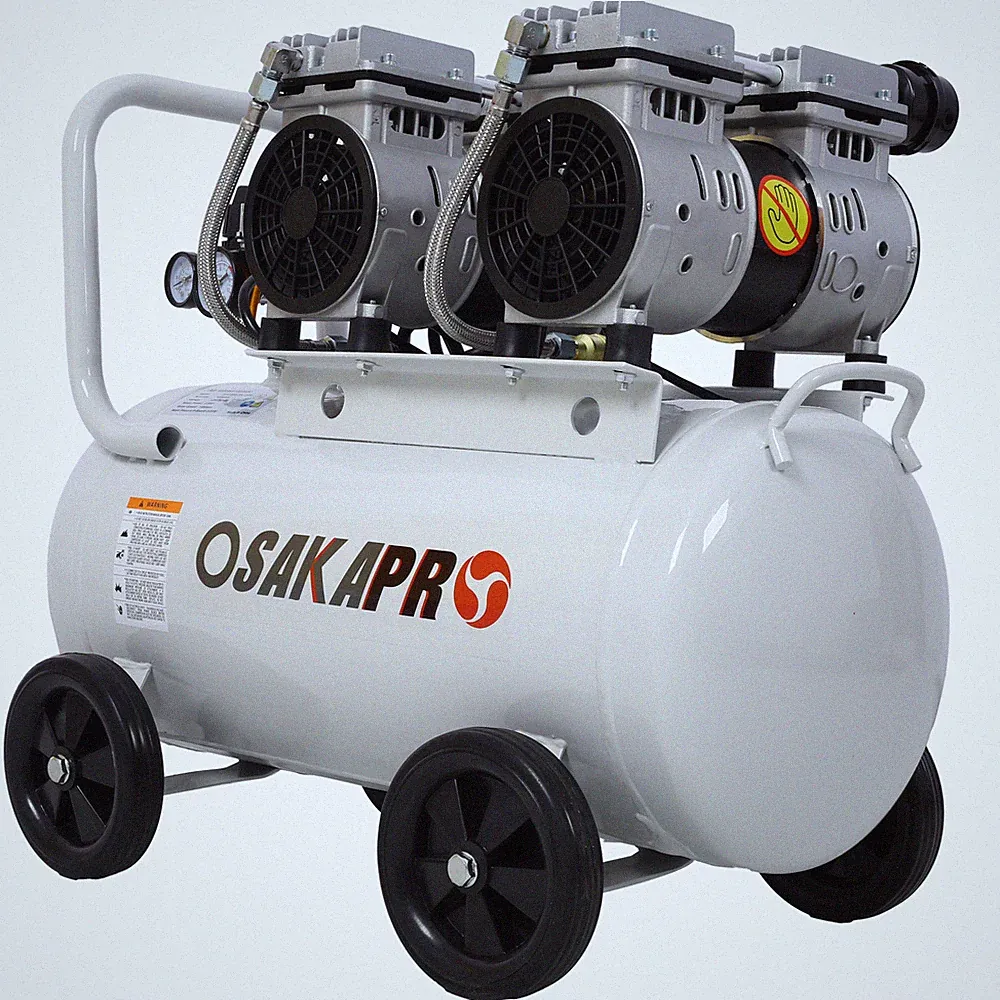 2.5 HP Silent Air Compressor 13 Gallon Electric Shop Air Compressor Light Gray