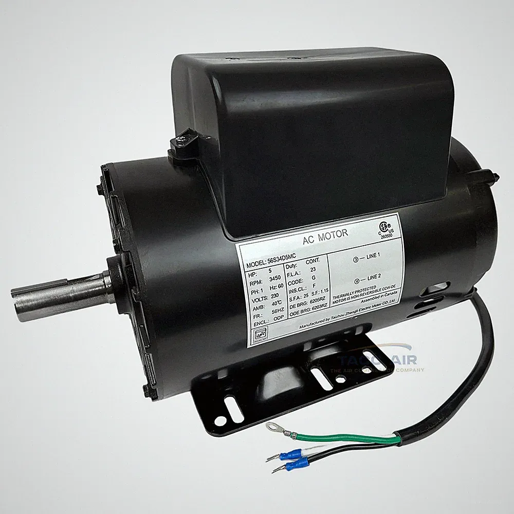 5 HP Air Compressor Electric Motor 230V 1 Phase 56HZ Frame 7/8" Shaft 3450 RPM