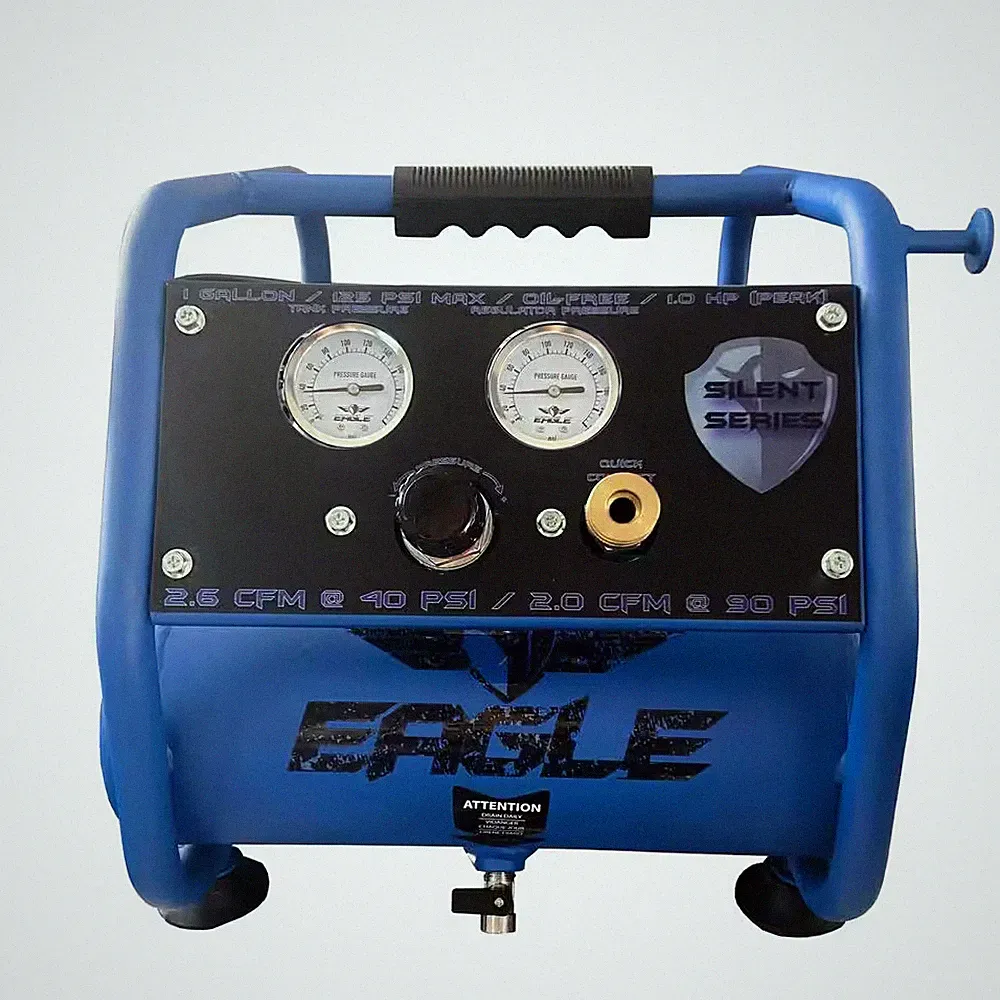 Silent 1 Gal. 115-Volt Co Electric 1 HP Oil Free Air Compressor