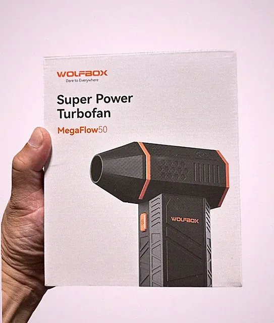 WOLFBOX Electric Air Duster Mini Blower Turbo Fan for PC, Toys, Car, Sealed